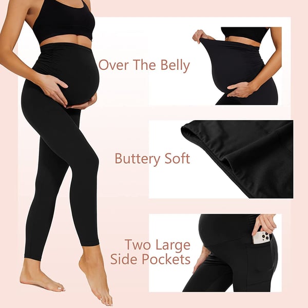 Yogabukser til gravide - sorte S