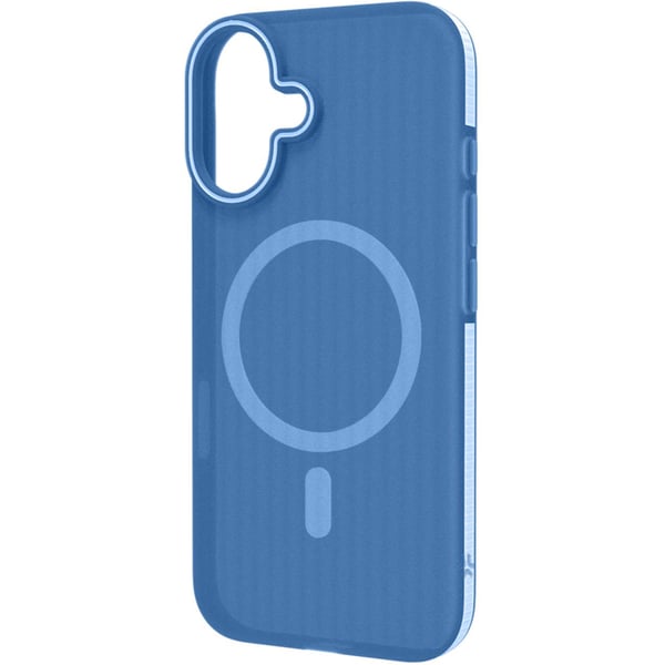 Magsuit MagSafe-yhteensopiva iPhone 16 -suojakuori, puoliläpinäkyvä, sininen