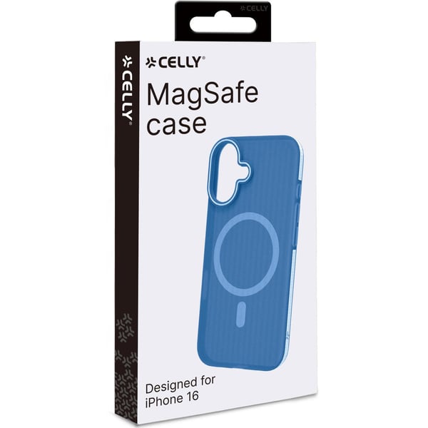 Magsuit MagSafe-kompatibelt deksel til iPhone 16, halvgjennomsiktig, blått