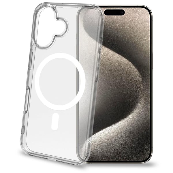 Gelskin mag TPU-deksel MagSafe-kompatibelt iPhone 16 gjennomsiktig