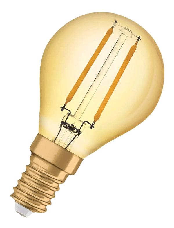 LED 1906, Vintage mini ball, 22W/825 fil Gold, E14
