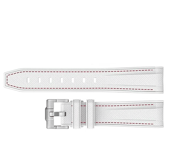 Silikoninen kellonranneke Moonswatch Swatchille White