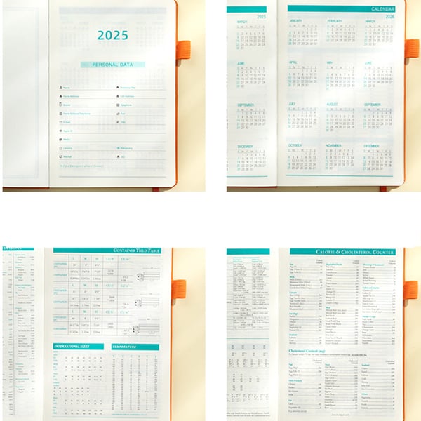 Tykk A5-notatbok med penneholder - 2025