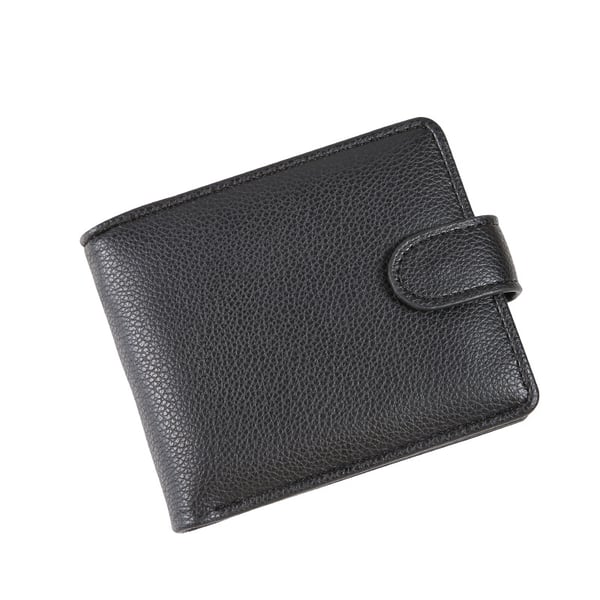 Mænds PU-pung - slankt og rummeligt design Black