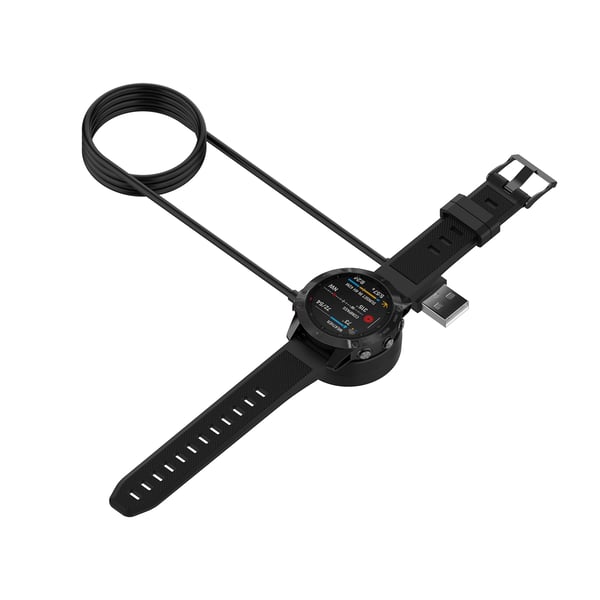 USB-A-lader til Garmin Fenix 8/7/6/5 smartklokke, 1 m