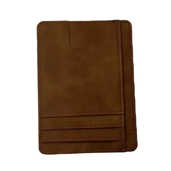 RFID-estokorttikotelo, ohut minimalistinen taskulompakko Brown