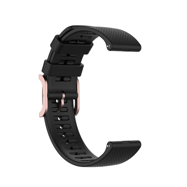 Silikoninen kellonranneke POLAR Pacer/Ignite/Vantage M2 -kellolle Black 22 mm