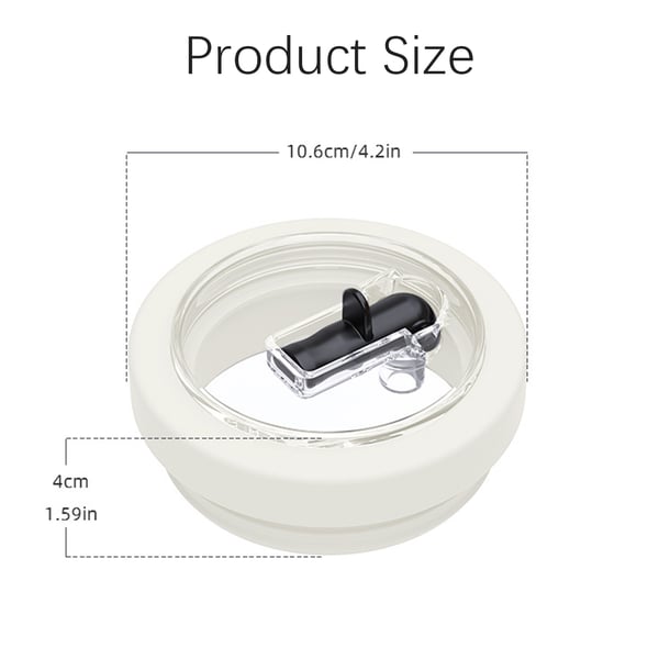 Glasslokk med sammenleggbart sugerør til Stanley IceFlow 40oz Skin color