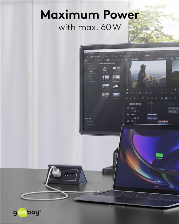 Lightning USB-A superblødt tekstilkabel med metalstik, 0,5 m, hvid