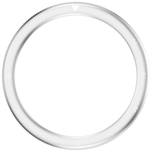 Klokkeramme i rustfritt stål for Xiaomi Watch S4/S3 Dual time zone silver-white