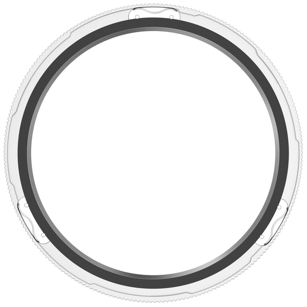 Klokkeramme i rustfritt stål for Xiaomi Watch S4/S3 Dual time zone silver-white