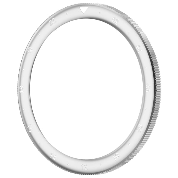 Klokkeramme i rustfritt stål for Xiaomi Watch S4/S3 Dual time zone silver-white
