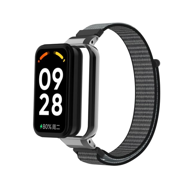 Nylon klokkerem for Xiaomi Redmi Band 2/8 Active Grey