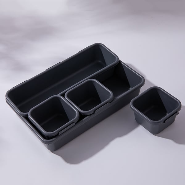 8-osainen vetolaatikkosarja Black