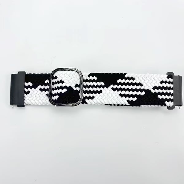 Nylon kellon ranneke mustalla soljella Black+White 22 mm