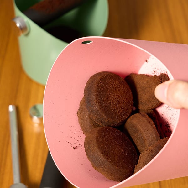 Stilig kaffegrutboks Black