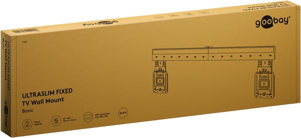 Ultraslim TV-väggfäste Basic FIXED (XL)