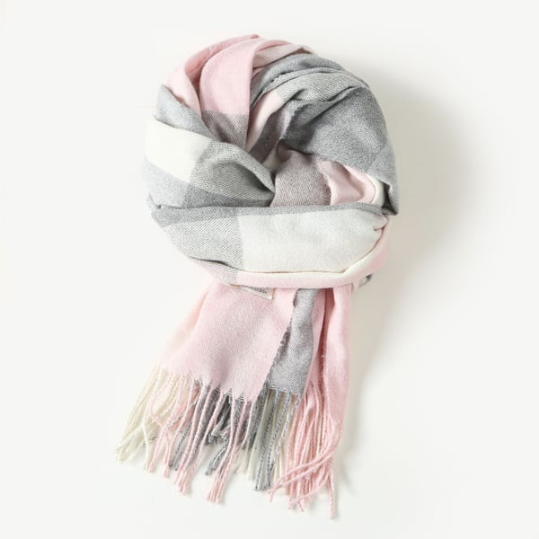 Musta ja harmaa ruudullinen huivi - klassinen tyyli modernilla kierteellä MultiColor
