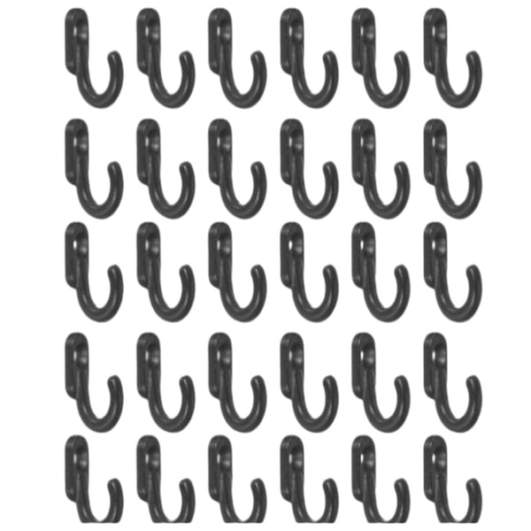 30-pack metallkrokar för att hänga nycklar, smycken, handdukar och mer Black