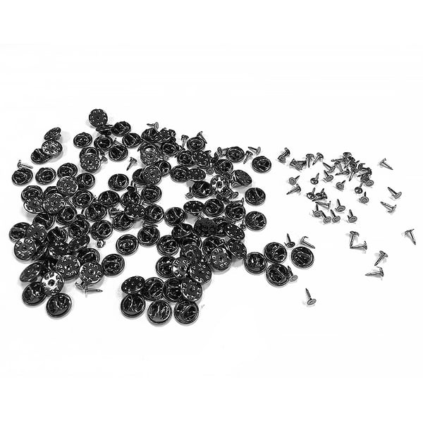 Rintaneulat lukolla korujen valmistukseen, 100 kpl Black