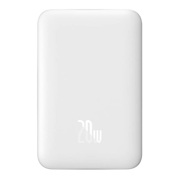 Powerbank Baseus Magnetic, 10000mAh, USB-C 20W, MagSafe (hvit)