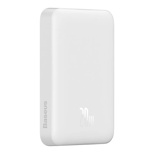 Powerbank Baseus Magnetic, 10000mAh, USB-C 20W, MagSafe (hvit)