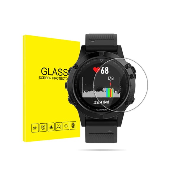Karkaistusta lasista valmistettu näytönsuoja älykellolle, 2 kpl pakkaus Garmin Fenix 5S