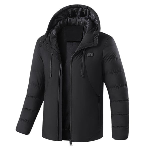 Musta lämmitetty takki - 11 vyöhykelämmitys 6XL