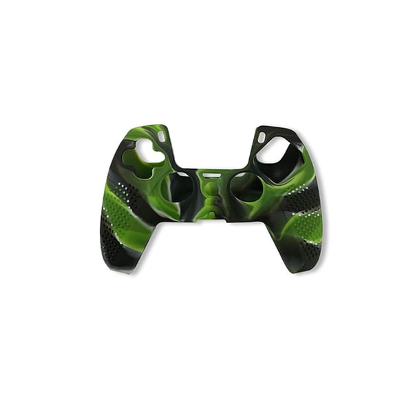 Anti-skli silikondeksel for PS5-kontroller Black+Green