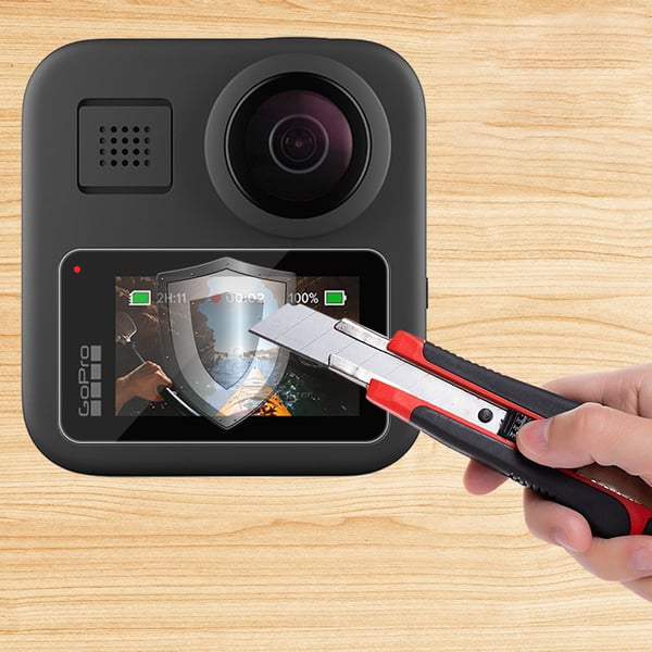 GoPro MAX skjermbeskytter i herdet glass, 2-pakning