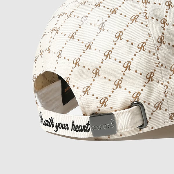 Tryckt baseballkeps White
