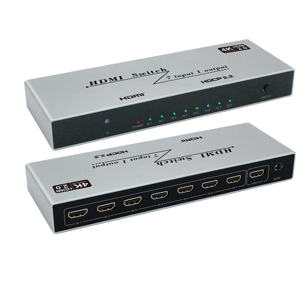 YZ-A072-V0 4K HDMI Switcher 7 i 1 udgang med IR fjernbetjening