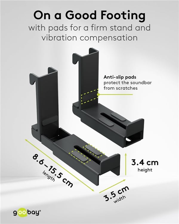 Soundbar-teline televisioille Universal, musta
