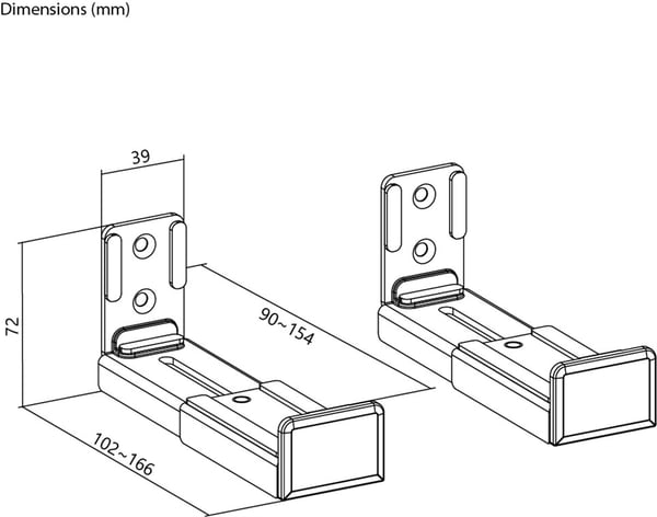 Väggfäste för soundbar Universal