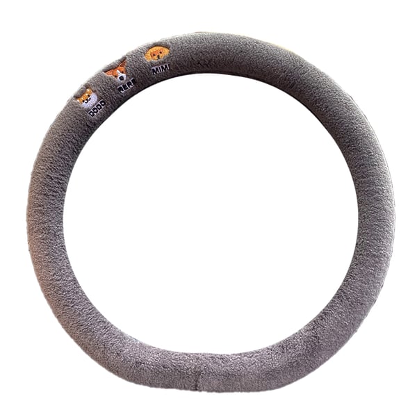 Hunde D-Form Kasjmir Rattdeksel - Varm og Komfortabel Vinter, Kompatibel med Standard Ratt Model 5