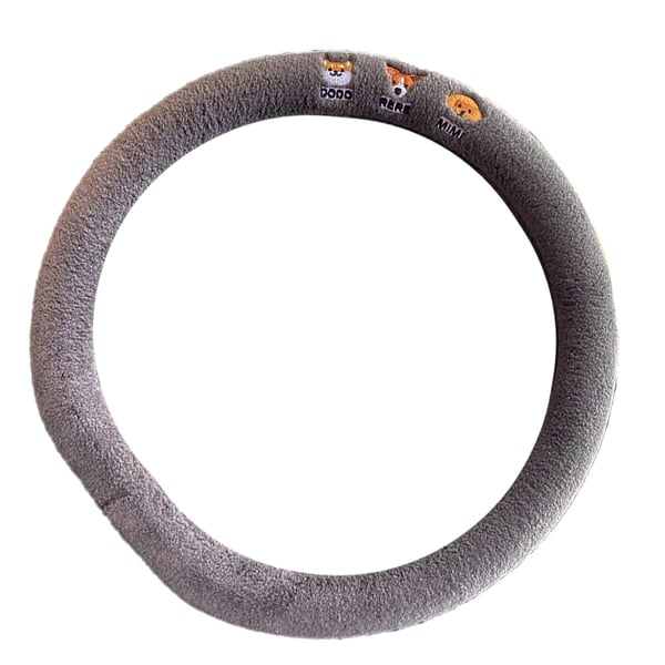 Hunde D-Form Kasjmir Rattdeksel - Varm og Komfortabel Vinter, Kompatibel med Standard Ratt Model 5