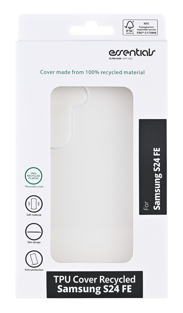 Samsung Galaxy S24 FE recycled TPU back cover, transparent