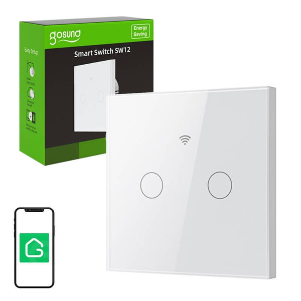 Smart berørings-WiFi-lysbryter Gosund SLS2 (valgfritt N, dobbel)