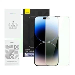 Herdet glass med øyebeskyttelsesfilter Baseus Crystal Series iPhone 14 PRO