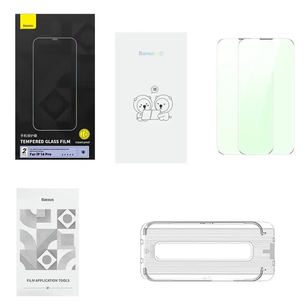 Herdet glass med øyebeskyttelsesfilter Baseus Crystal Series iPhone 14 PRO