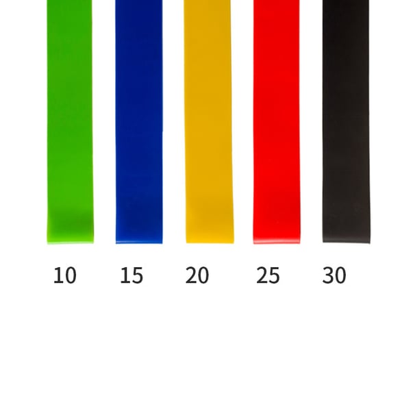 Yoga Resistance Bands Set - 5 TPE treningsbånd for styrketrening