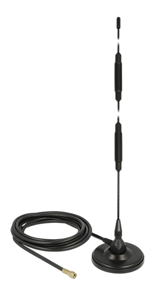 LTE Antenna SMA plug 7 dBi fixed omnidirectional, 3m, black