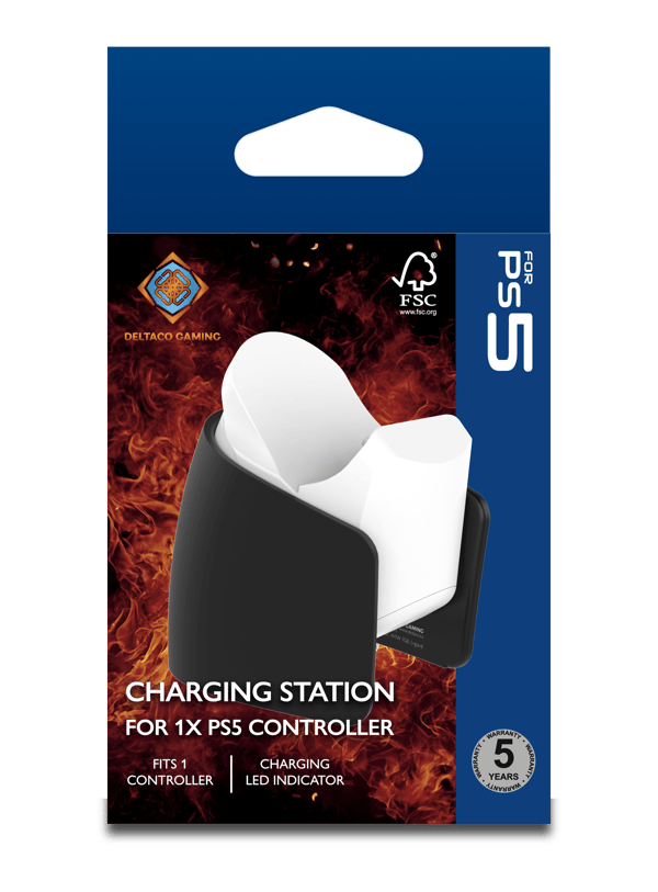 Laddstation för 1x Playstation 5 original handkontroll
