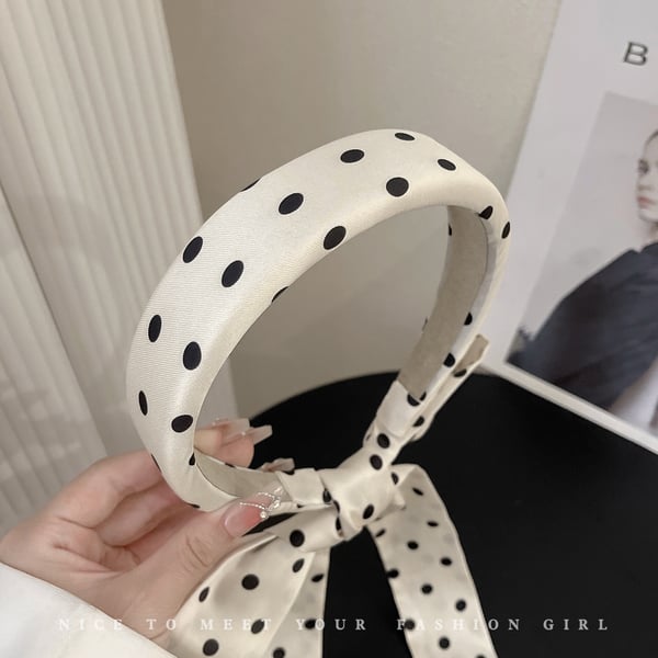 Polka Dot Bowknot -hiuspanta naisille, hiustarvikkeet