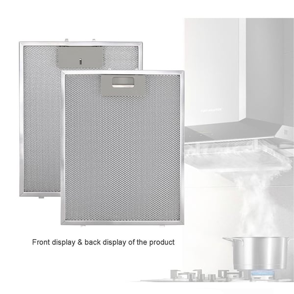 Ventilatorfilter - 320x260 mm, aluminium + kulfilter, 2-pak