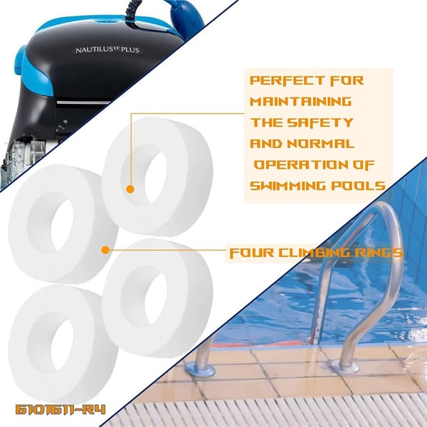 4-pack ersättningsskrubberhjul för Dolphin Pool Cleaners
