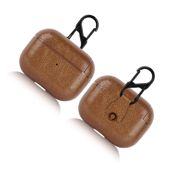 Airpods beskyttelsesveske, premium PU-skinn Brown AirPods Pro2