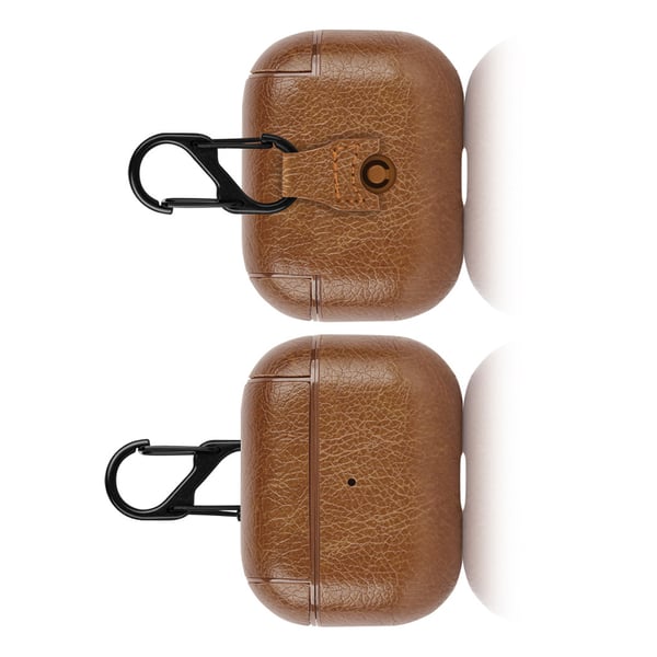 Airpods beskyttelsesveske, premium PU-skinn Brown AirPods Pro2
