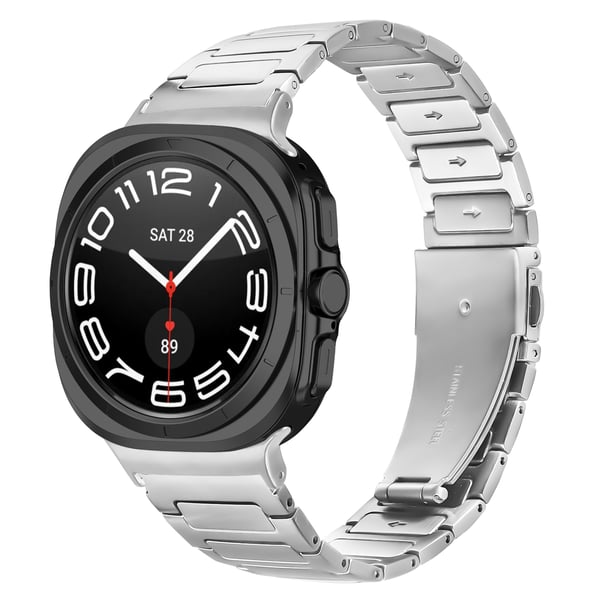 Samsung Watch 7 47MM stropp - rustfritt stål metallbånd Silver