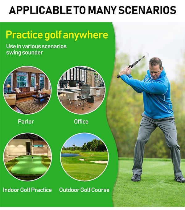Bærbar golfsvingtrener Blue